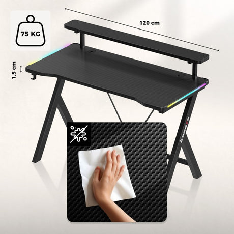 Huzaro Hero 1.9 RGB gaming desk 120 cm - image 18