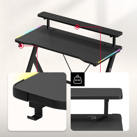 Huzaro Hero 1.9 RGB gaming desk 120 cm - image 19