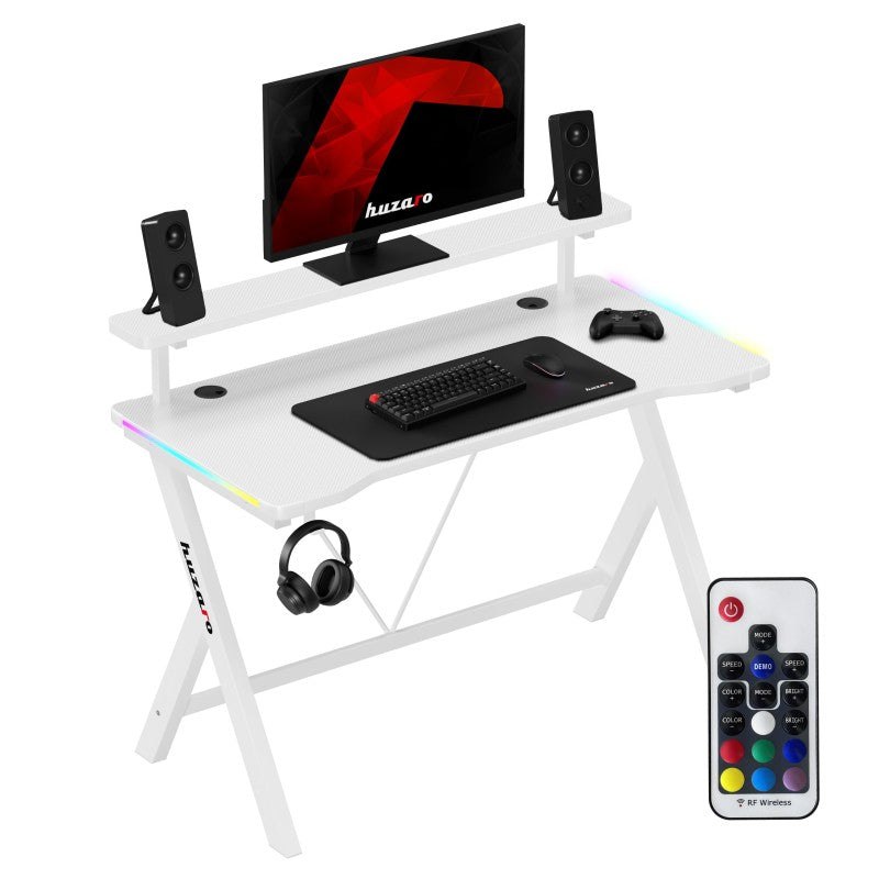 Huzaro Hero 1.9 RGB White 120 cm gaming desk - image 2
