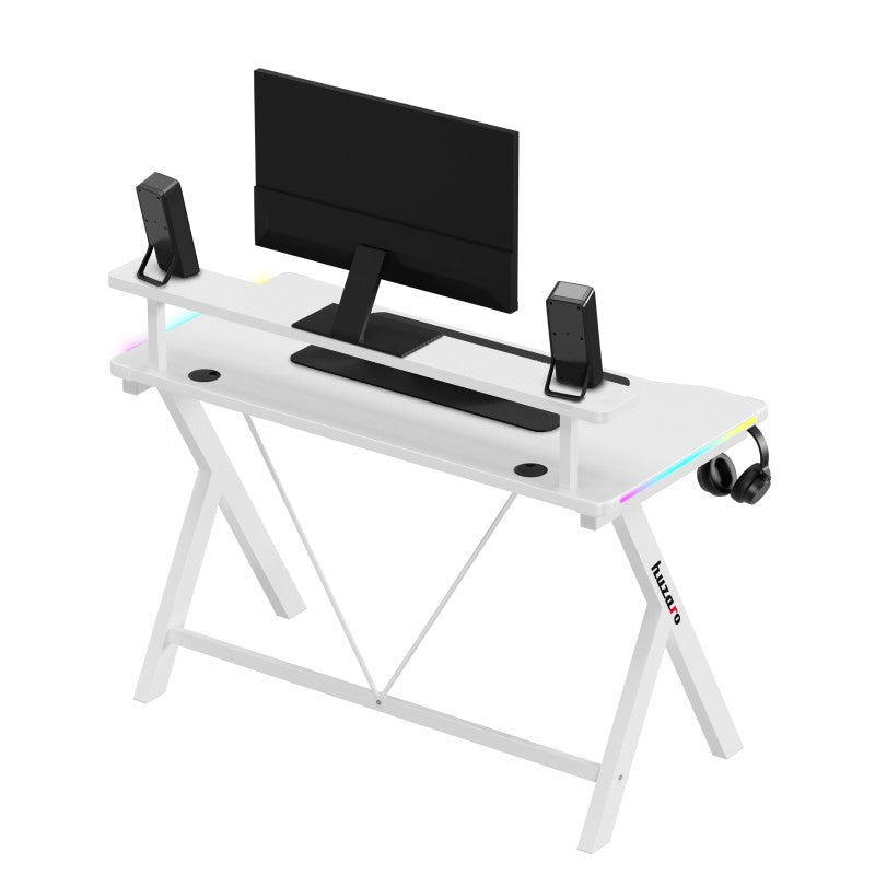 Huzaro Hero 1.9 RGB White 120 cm gaming desk - image 5