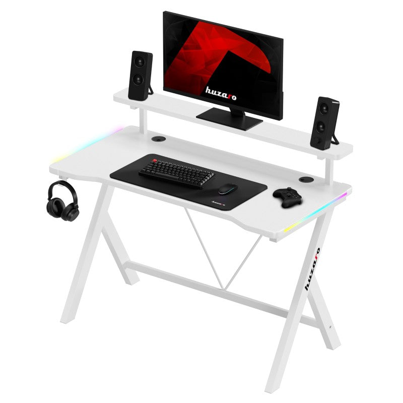 Huzaro Hero 1.9 RGB White 120 cm gaming desk - image 9