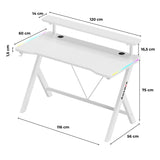Huzaro Hero 1.9 RGB White 120 cm gaming desk - image 11