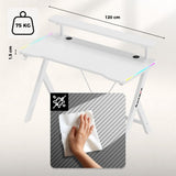 Huzaro Hero 1.9 RGB White 120 cm gaming desk - image 12