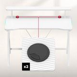 Huzaro Hero 1.9 RGB White 120 cm gaming desk - image 16