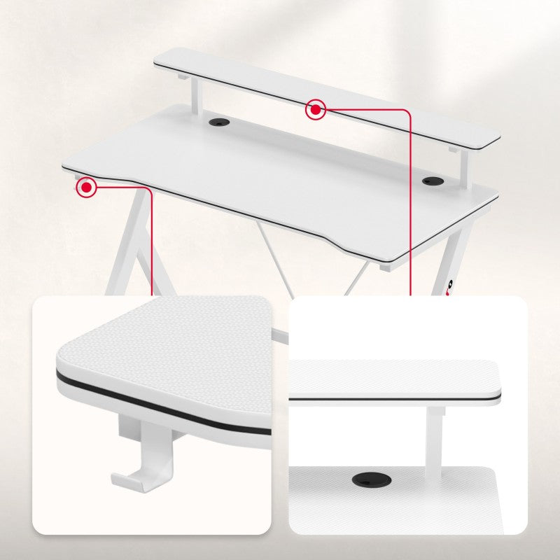 Huzaro Hero 1.9 White 120 cm gaming desk - image 3