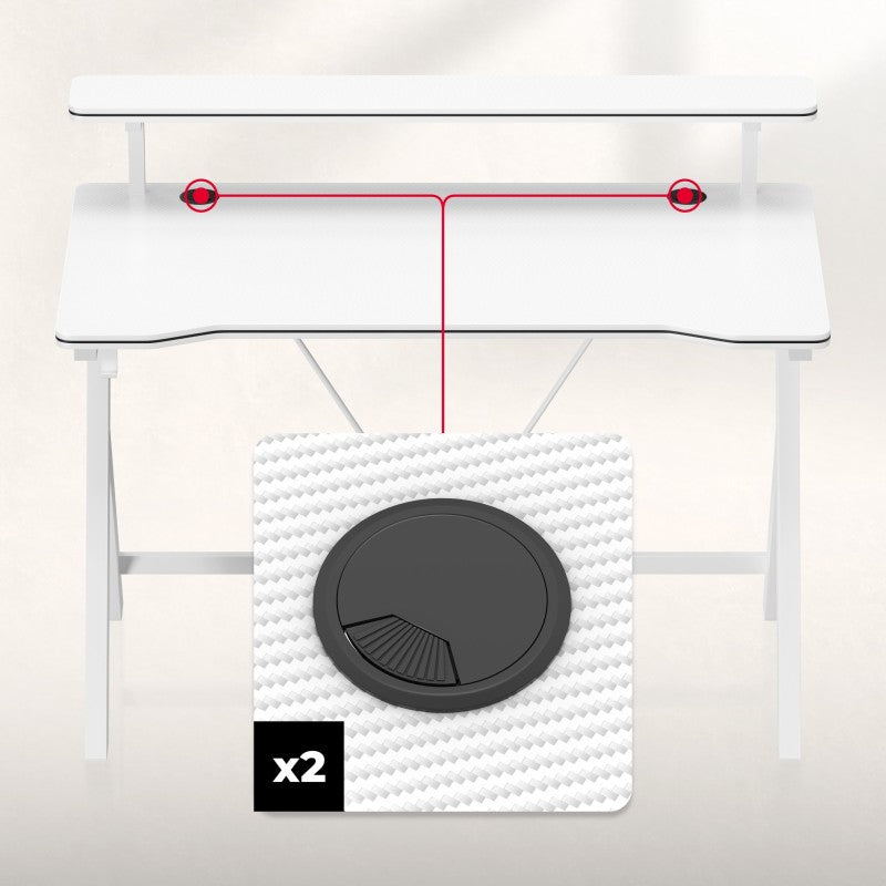 Huzaro Hero 1.9 White 120 cm gaming desk - image 4
