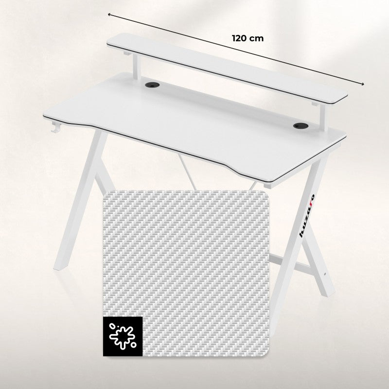 Huzaro Hero 1.9 White 120 cm gaming desk - image 6