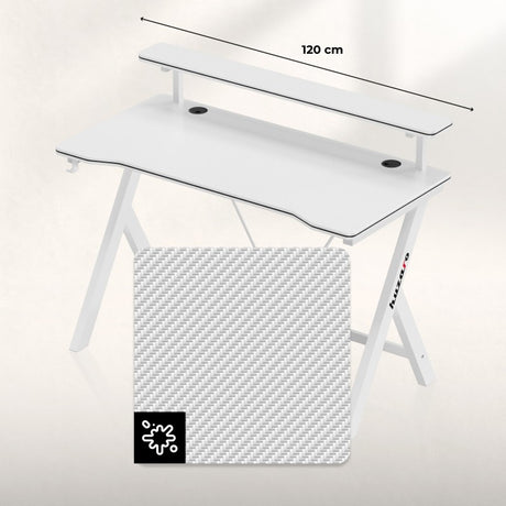 Huzaro Hero 1.9 White 120 cm gaming desk - image 6