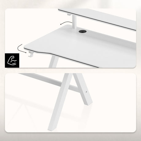 Huzaro Hero 1.9 White 120 cm gaming desk - image 8