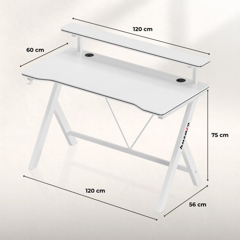 Huzaro Hero 1.9 White 120 cm gaming desk - image 16
