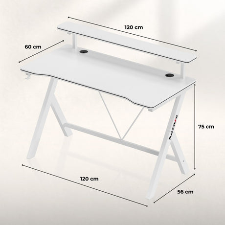 Huzaro Hero 1.9 White 120 cm gaming desk - image 16