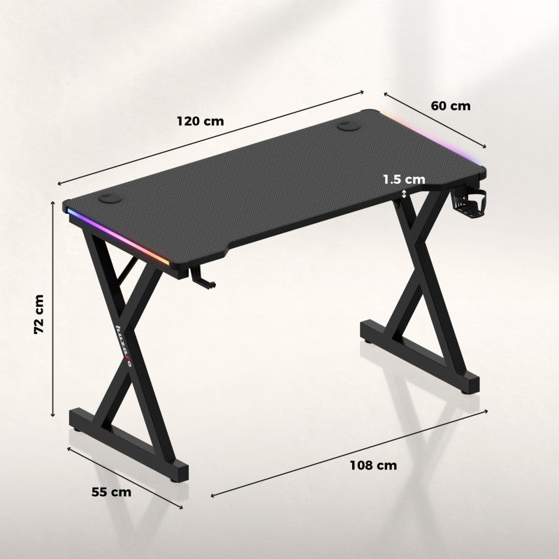 Huzaro Hero 2.3 RGB 120 cm gaming desk - image 10