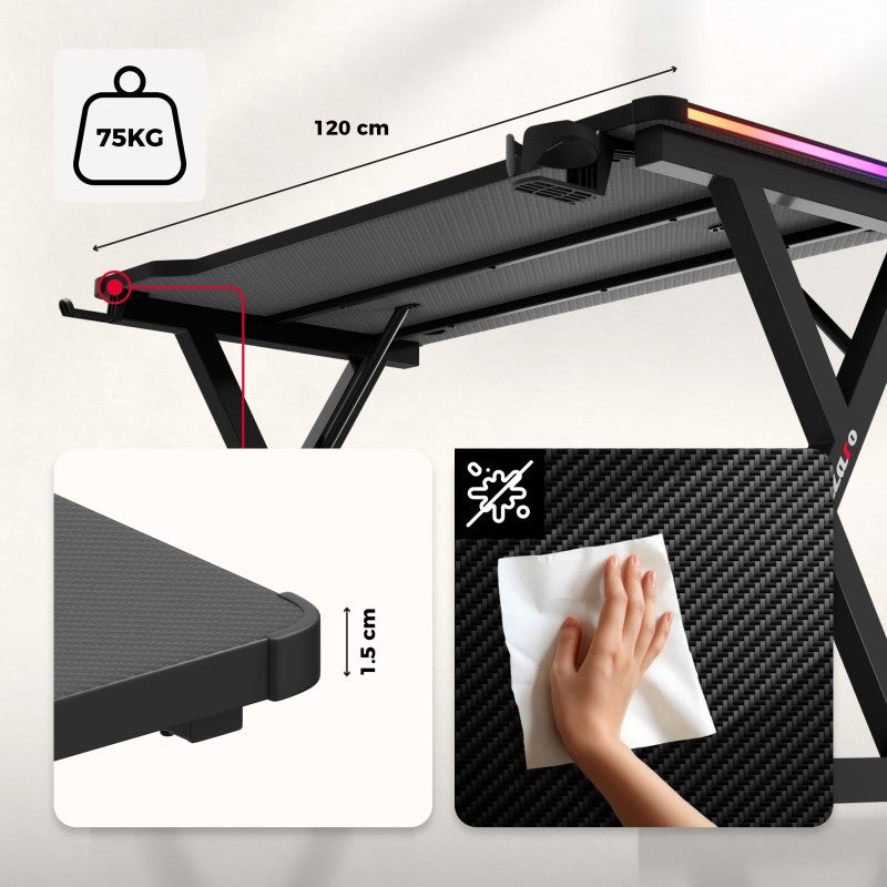 Huzaro Hero 2.3 RGB 120 cm gaming desk - image 15