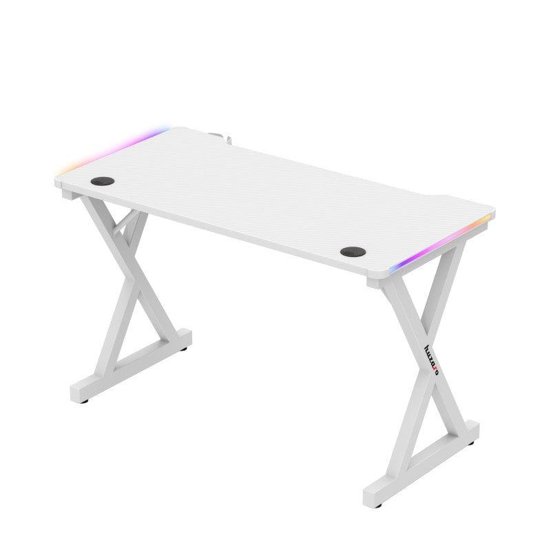 Huzaro Hero 2.3 RGB White 120 cm gaming desk - image 2