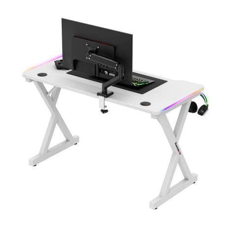Huzaro Hero 2.3 RGB White 120 cm gaming desk - image 3