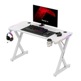 Huzaro Hero 2.3 RGB White 120 cm gaming desk - image 5