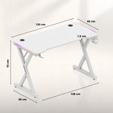 Huzaro Hero 2.3 RGB White 120 cm gaming desk - image 9