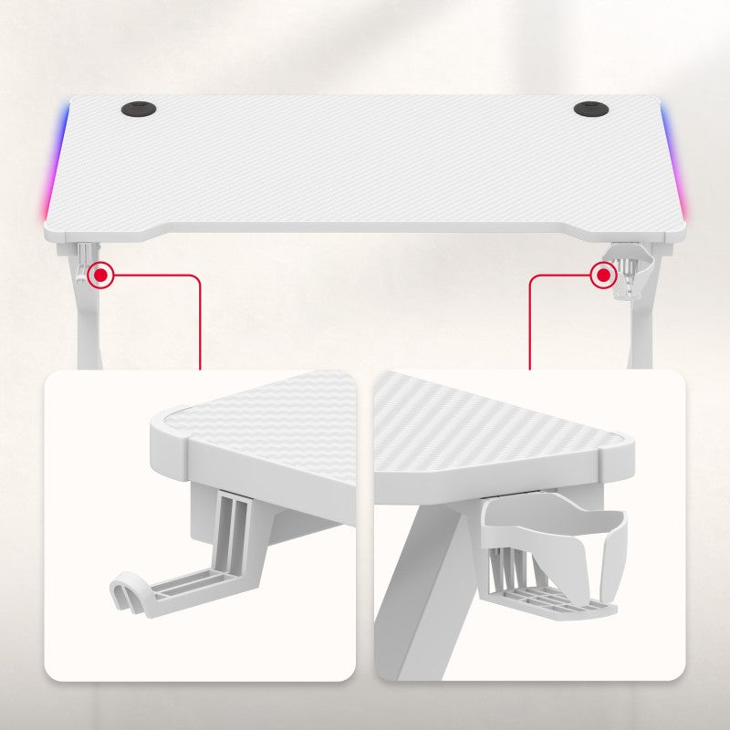 Huzaro Hero 2.3 RGB White 120 cm gaming desk - image 12