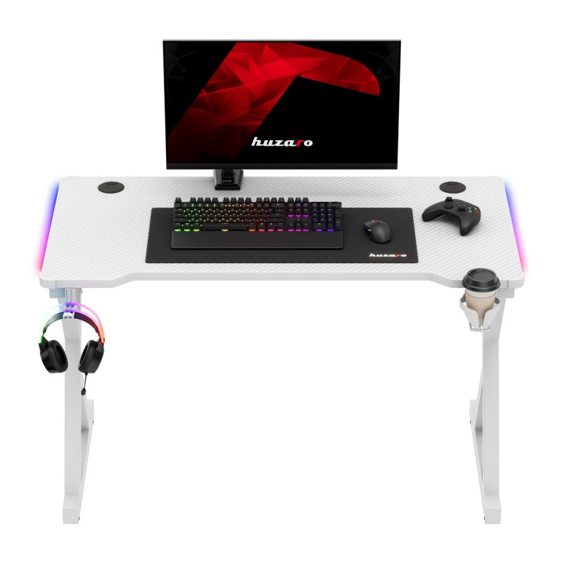 Huzaro Hero 2.3 RGB White 120 cm gaming desk - image 16