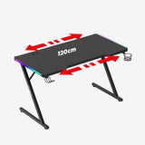 Huzaro Hero 2.5 RGB Black 120 cm gaming desk - image 5