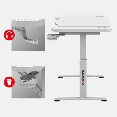 Huzaro Hero 2.6 White 120 cm gaming desk - image 3