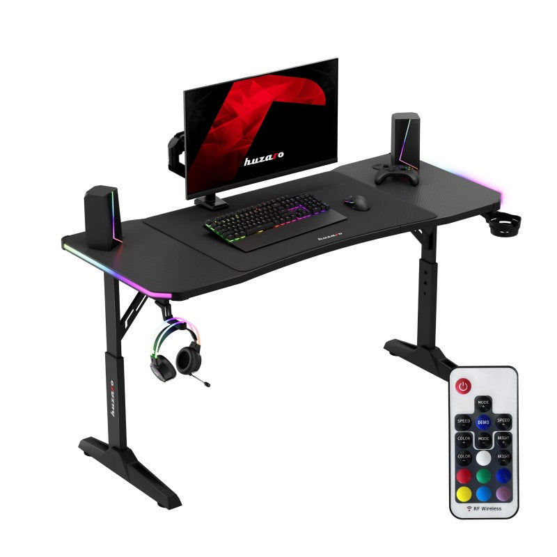 Huzaro Hero 3.6 RGB Black gaming desk - image 1