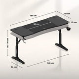 Huzaro Hero 4.6 Black 160 cm gaming desk - image 20