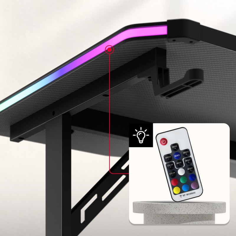 Huzaro Hero 4.6 RGB Black 160 cm gaming desk - image 3