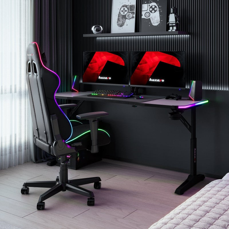 Huzaro Hero 4.6 RGB Black 160 cm gaming desk - image 4