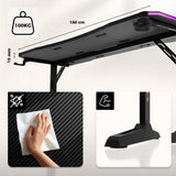 Huzaro Hero 4.6 RGB Black 160 cm gaming desk - image 5