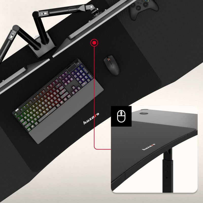 Huzaro Hero 4.6 RGB Black 160 cm gaming desk - image 6