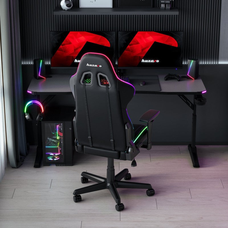 Huzaro Hero 4.6 RGB Black 160 cm gaming desk - image 12