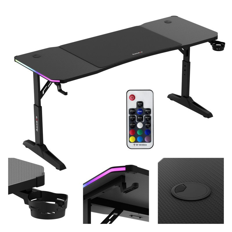 Huzaro Hero 4.6 RGB Black 160 cm gaming desk - image 19