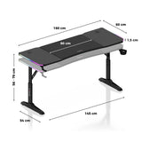 Huzaro Hero 4.6 RGB Black 160 cm gaming desk - image 21