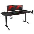 Huzaro Hero 4.7 Black 160 cm gaming desk - image 1