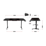 Huzaro Hero 4.7 Black 160 cm gaming desk - image 8