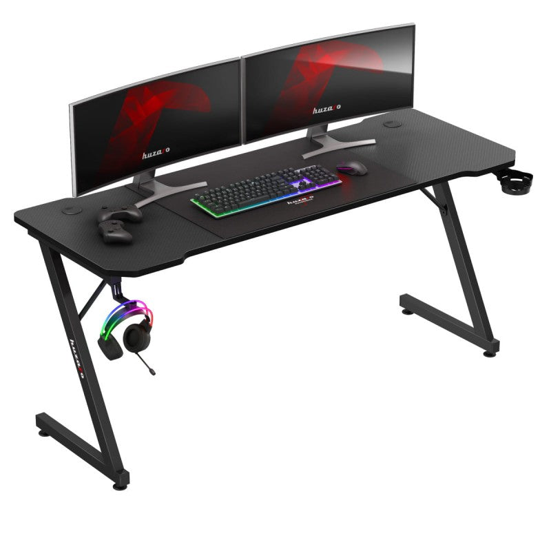 Huzaro Hero 4.8 Black 160 cm gaming desk - image 1