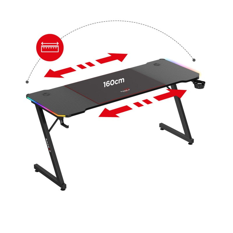 Huzaro Hero 4.8 RGB 160 cm gaming desk - image 6