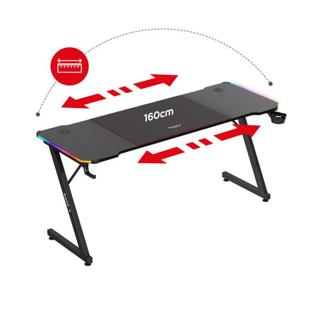 Huzaro Hero 4.8 RGB 160 cm gaming desk - image 6