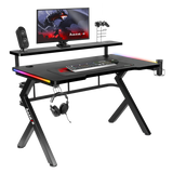 Huzaro Hero 5.0 RGB Black 120 cm gaming desk - image 1