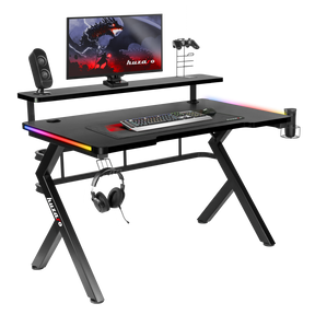 Huzaro Hero 5.0 RGB Black 120 cm gaming desk - image 1
