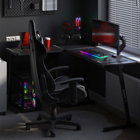 Huzaro Hero 6.0 Black 147 cm corner gaming desk - image 4