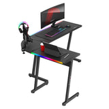 Huzaro Hero 6.0 RGB Black 147 cm corner gaming desk - image 5