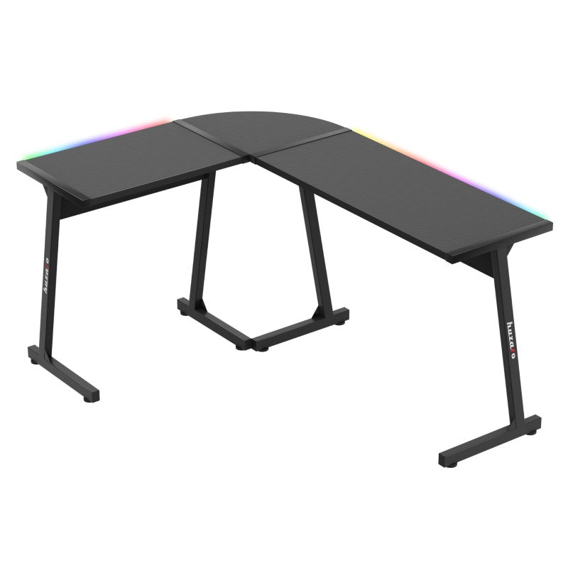 Huzaro Hero 6.0 RGB Black 147 cm corner gaming desk - image 7