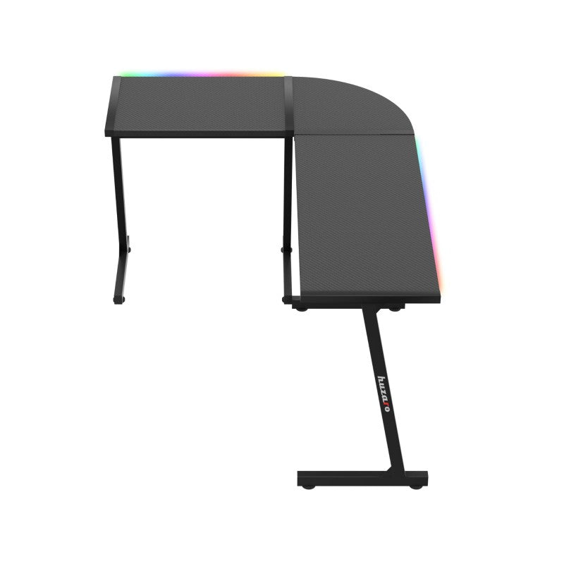 Huzaro Hero 6.0 RGB Black 147 cm corner gaming desk - image 11