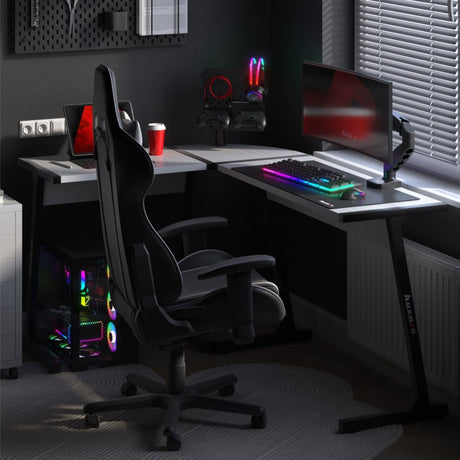 Huzaro Hero 6.0 White 147 cm corner gaming desk - image 4