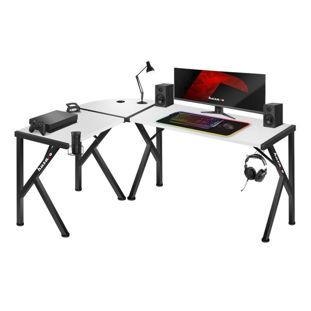 Huzaro Hero 6.3 White 154 cm corner gaming desk - image 1