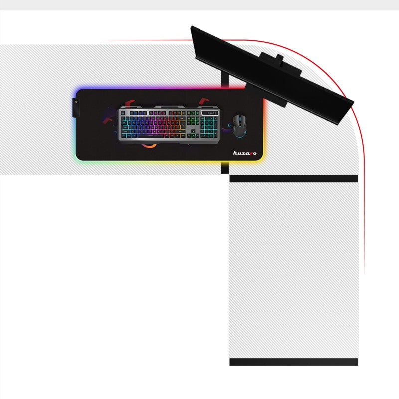 Huzaro Hero 6.3 White 154 cm corner gaming desk - image 3
