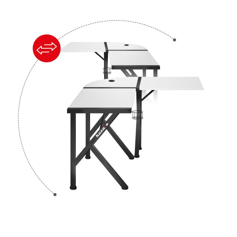 Huzaro Hero 6.3 White 154 cm corner gaming desk - image 20