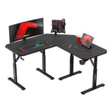 Huzaro Hero 7.3 Black 140 cm adjustable corner gaming desk - image 1